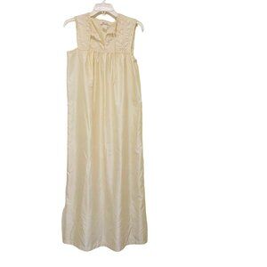 Vintage Barbizon Lace‎ Nightgown Sleepwear Lingerie Nylon Petite Ivory Satin
